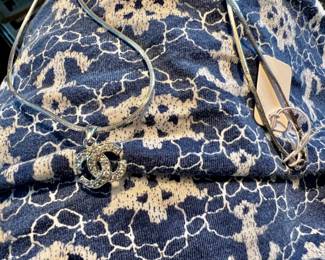 Cc pendant on sterling chain