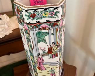 Asian vase with stand