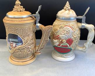 Father Christmas and Christmas Carol stein