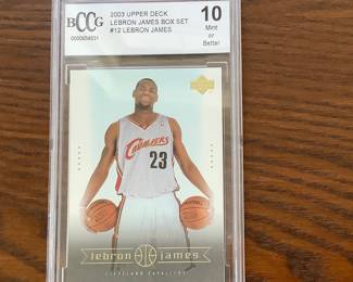 Lebron James grade 10 Basketball card