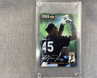 Signed Michael Jordan Rookie baseball card