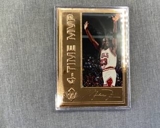 Michael Jordan 22K Gold Trading Card with full color photo