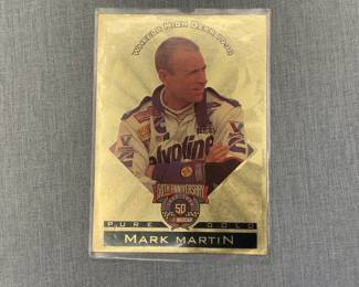 Pure Gold 50th Anniversary Card, Mark Martin NASCAR