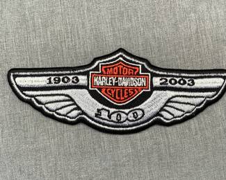 Pair of Harley Davidson Motor Cycle Patches, 100 year anniversary
