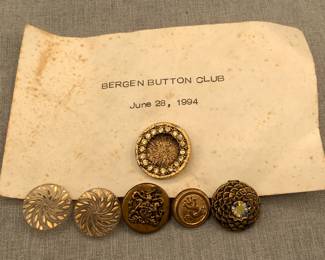 Vintage Buttons, including Bergen Button Club