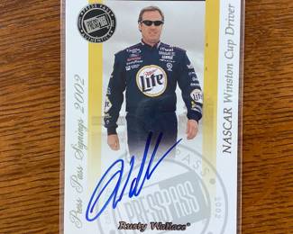 Autographed Rusty Wallace card