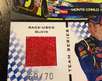 Race used glove, limited number 69 of 70