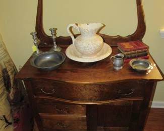 Antique oak washstand