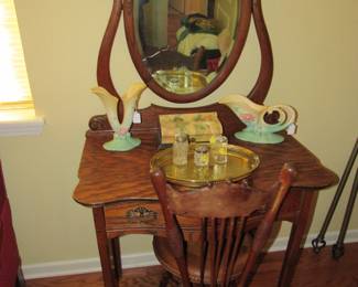 Antique oak vanity