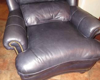 Navy blue leather chair... perfect