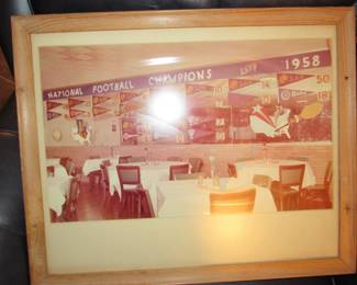 Actual photograph taken inside of a diner after LSUs 1958 National Championship