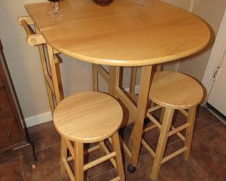 Tuck-away drop leaf breakfast set