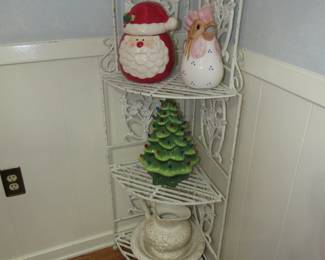 Wrought iron corner shelf