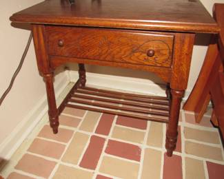 Pair of vintage oak end tables