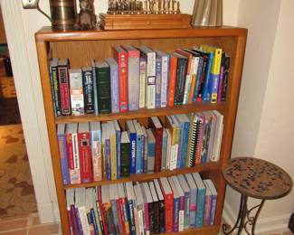 Oak bookcase, medical books