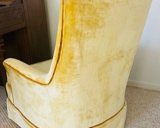 $150 Pair of velvet yellow chairs 