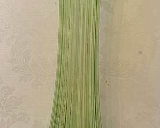 $40 Tall retro 70's green vase 23"T
