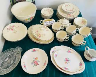 $250 Homer Laughlin Virginia Rose China set 
Service 6+
