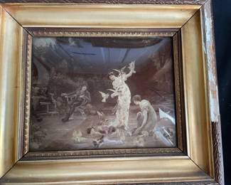 Reverse painted Crystoleum After Hermann Vogler.