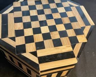 Vintage bamboo and horn inlay box.