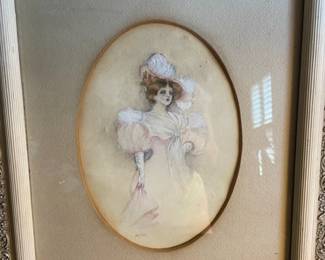 Antique Victorian painting.