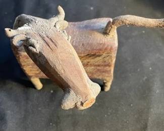 Carved wooden horse.