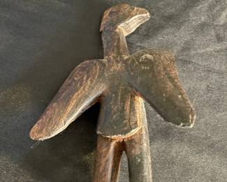 Carved wooden figure.