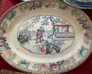 Vintage H&C Serving platter - Chinese pattern.