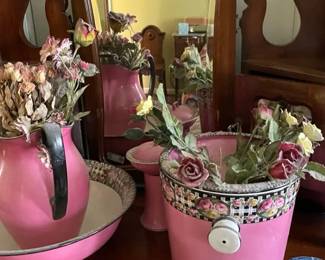 Unusual Bowl and pitcher set.