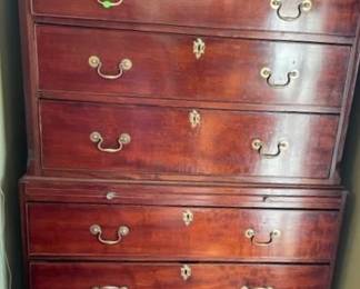 George III Mahogany Chest on Chest.