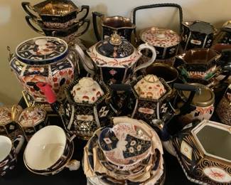 Selection of vintage Gaudy Welsh Wadeheath England pottery.