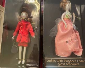 Ladies with elegance collection glass ornaments.