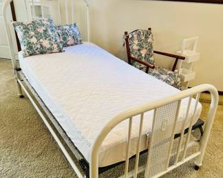 Antique iron twin bed