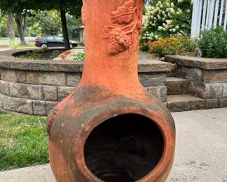 37” terracotta chiminea 