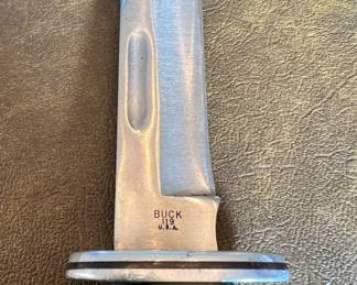 Vintage Buck Knife #119 with sheath
