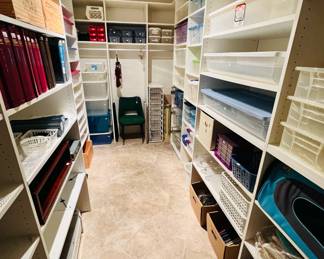 There is a large selection of storage totes and bins