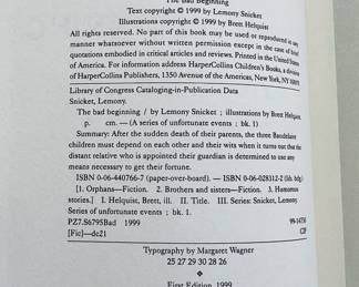 Complete 13 Volume set of Lemony Snicket “A Series of Unfortunate Events” from 1999-2006, all are First Edition and none have been read