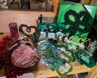 St Patrick’s Day & Valentine’s Day items (downstairs)