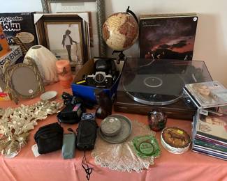 Panasonic Turntable, CDs, Camera items