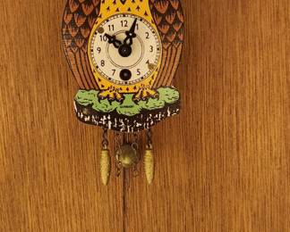 Small wooden clock, German