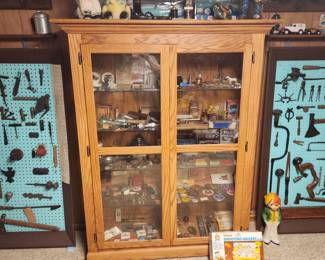 Oak display cases. Total of 2