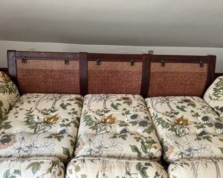 Ulferts Furniture of Sweden - Mahogany stained frame in beechwood and cane 3-seater length 206 cm. 