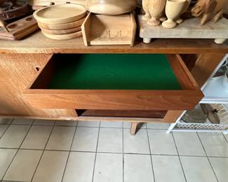 MCM Sideboard - multiple compartments, sliding door