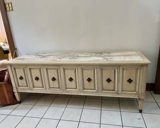 Marble top credenza with matching table