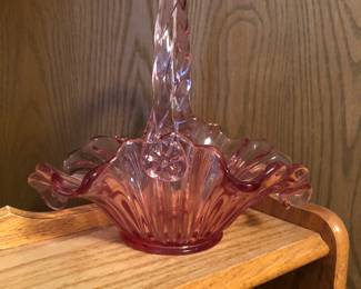 $25 Fenton Pink Basket
