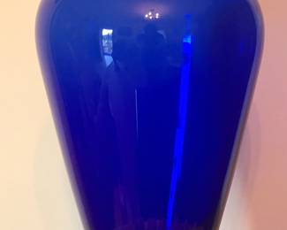 $25 Blue Glass Vase.  2 Available