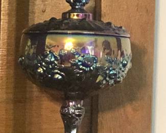 Fenton Cabbage Rose Candy Box $65.  Two Available