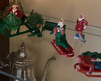 Cast metal Winter figurines