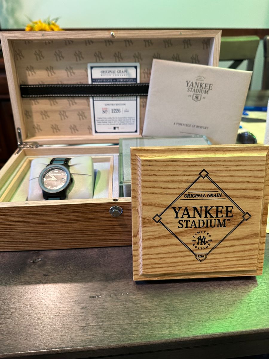 Original grain limited edition Yankees, time piece with certificate of authenticity