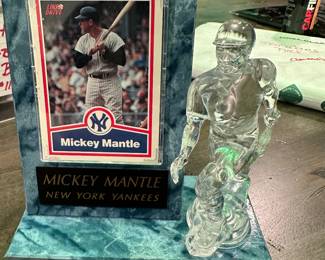 Nicky Mantle plaque and card